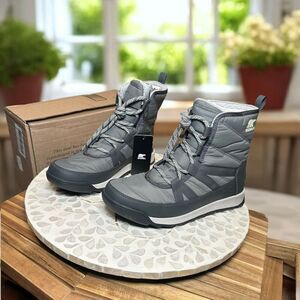 Sorel Whitney II Insulated Short Waterproof Winter Snow Boots Lace Up Women’s 8